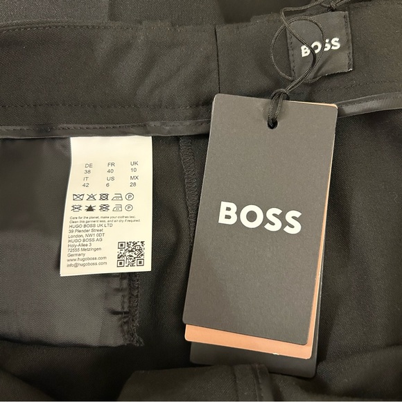 Boss Tilunah Slim Fit Pants in Black Size 6 - Picture 11 of 13